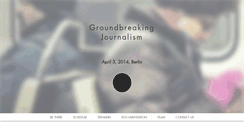 Desktop Screenshot of groundbreaking-journalism.com